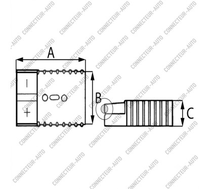 CONNECTEUR DE PUISSANCE - 350 A - CABLE 67.4 MM2