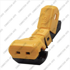 CONNECTEUR RAPIDE DE DERIVATION JAUNE - 15A - CABLE 1.25 - 2 MM2